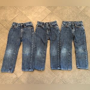 Boys GAP Regular Original Fit Jeans - Size 5 (3 pairs)